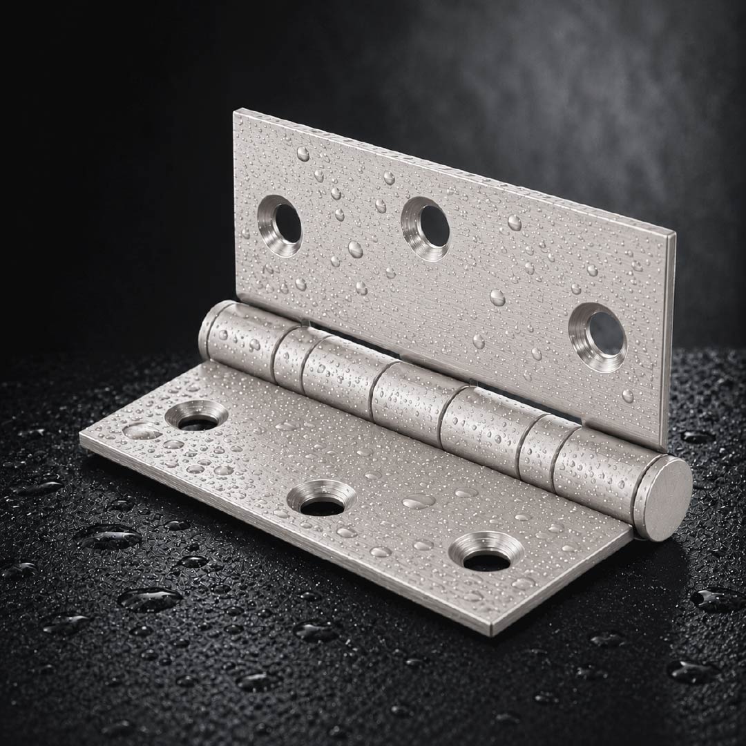 DOMIRA door hinges for interior and exterior doors, silver 3 inch, rust-resistant finish