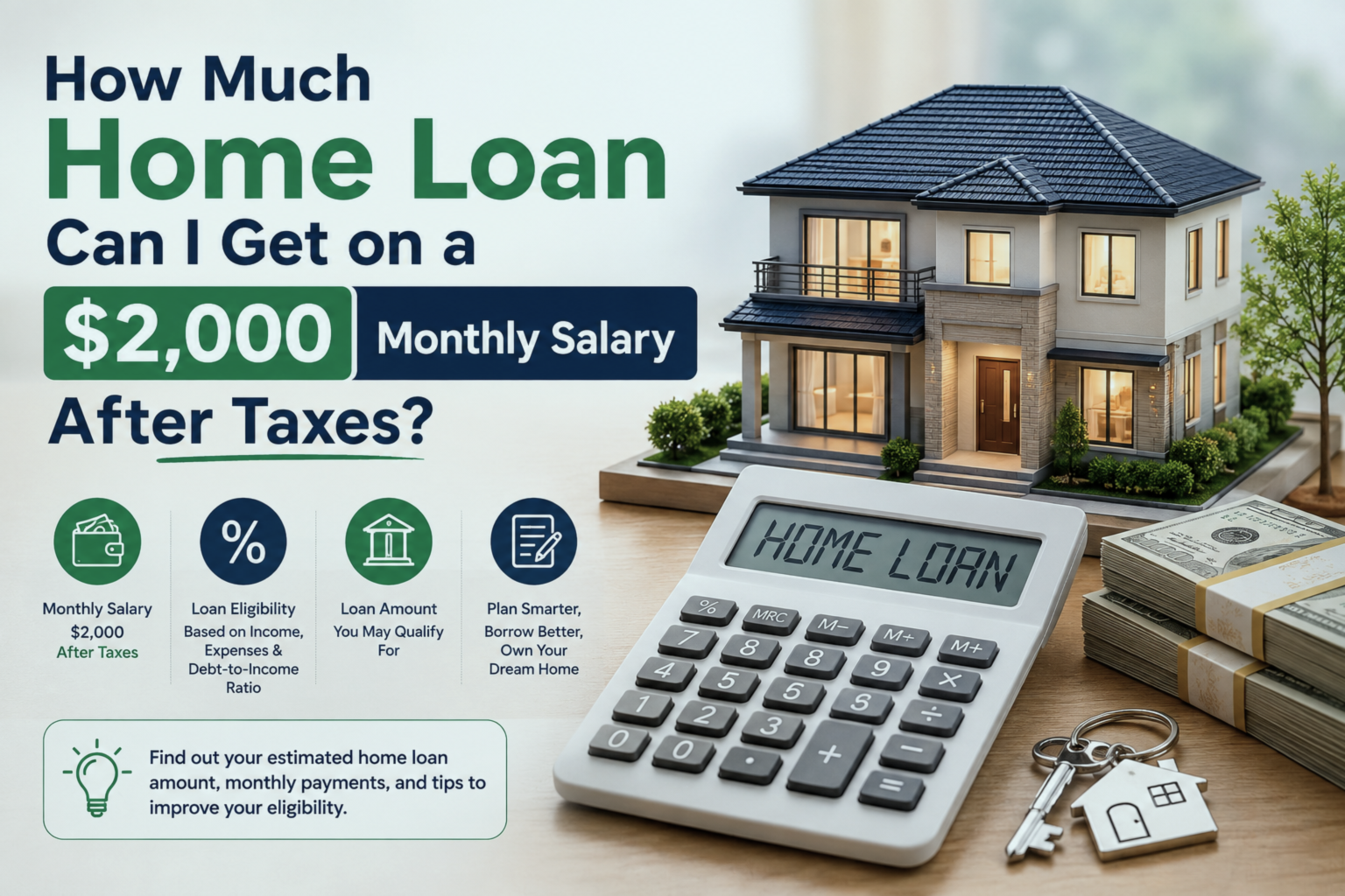 How Much Home Loan Can I Get on a $2,000 Monthly Salary After Taxes?