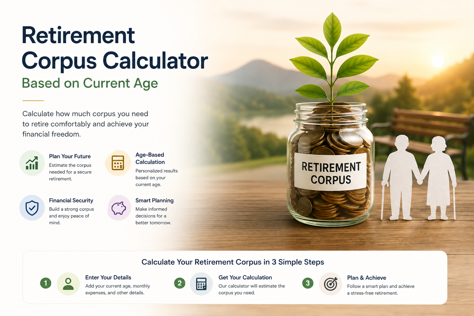 Retirement Corpus Calculator Based on Current Age