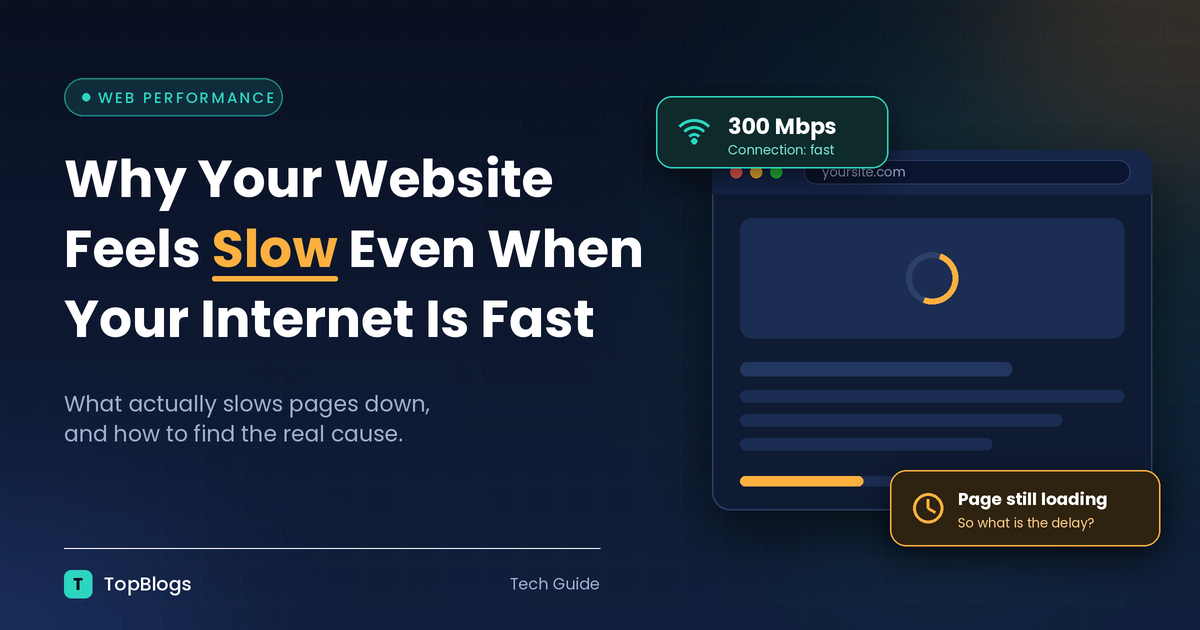 Why Your Website Feels Slow Even When Your Internet Is Fast