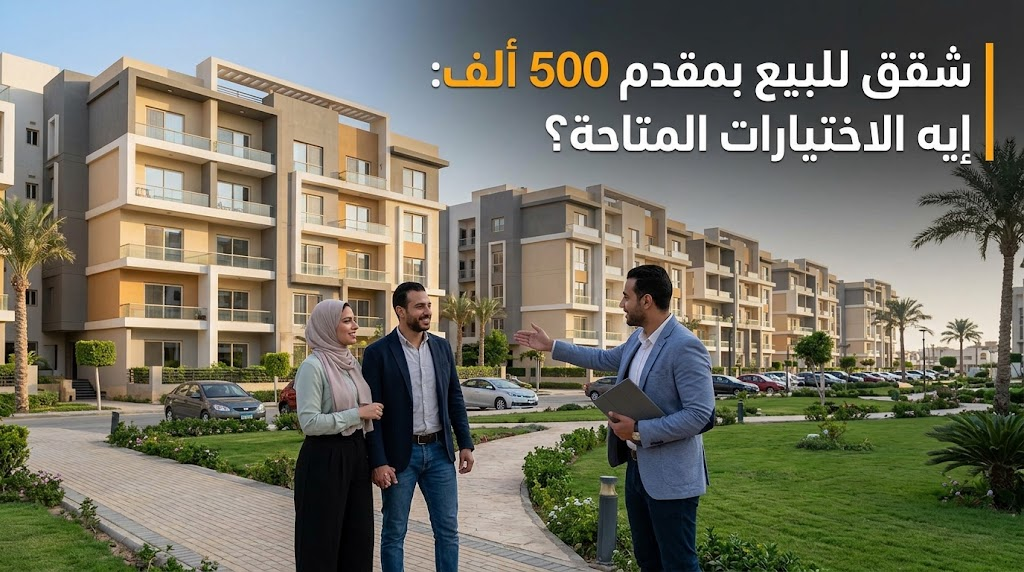 شقق للبيع بمقدم 500 ألف: إيه الاختيارات المتاحة؟